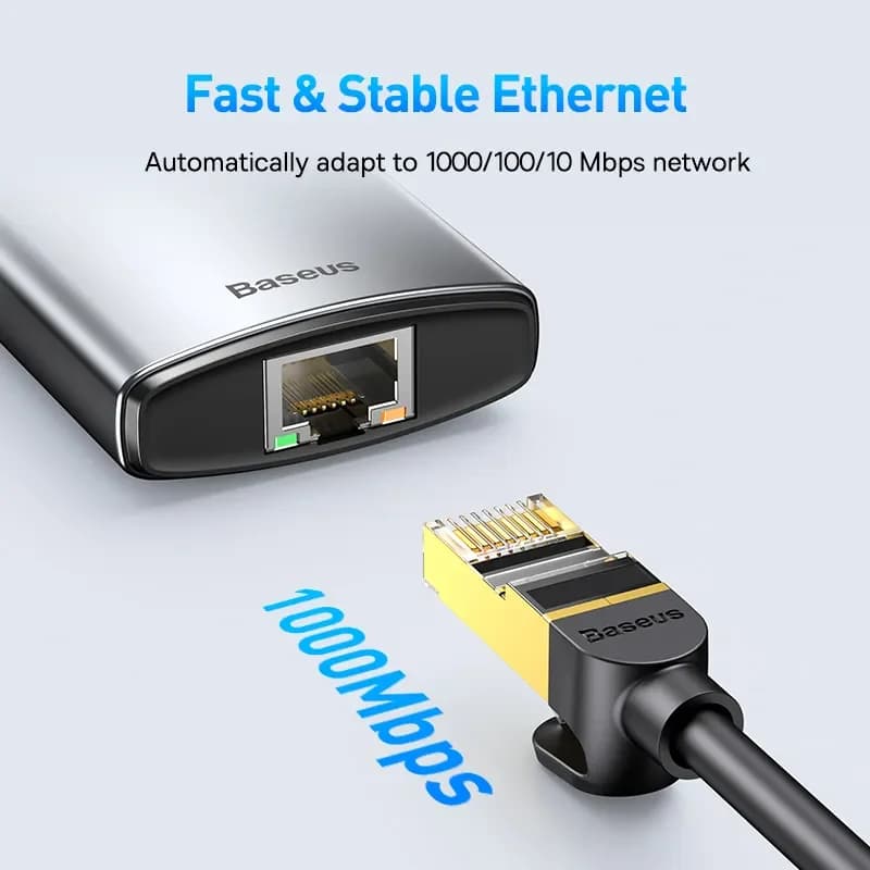 USB-C hub s HDMI, Ethernetem a PD 100W, 4K 60Hz